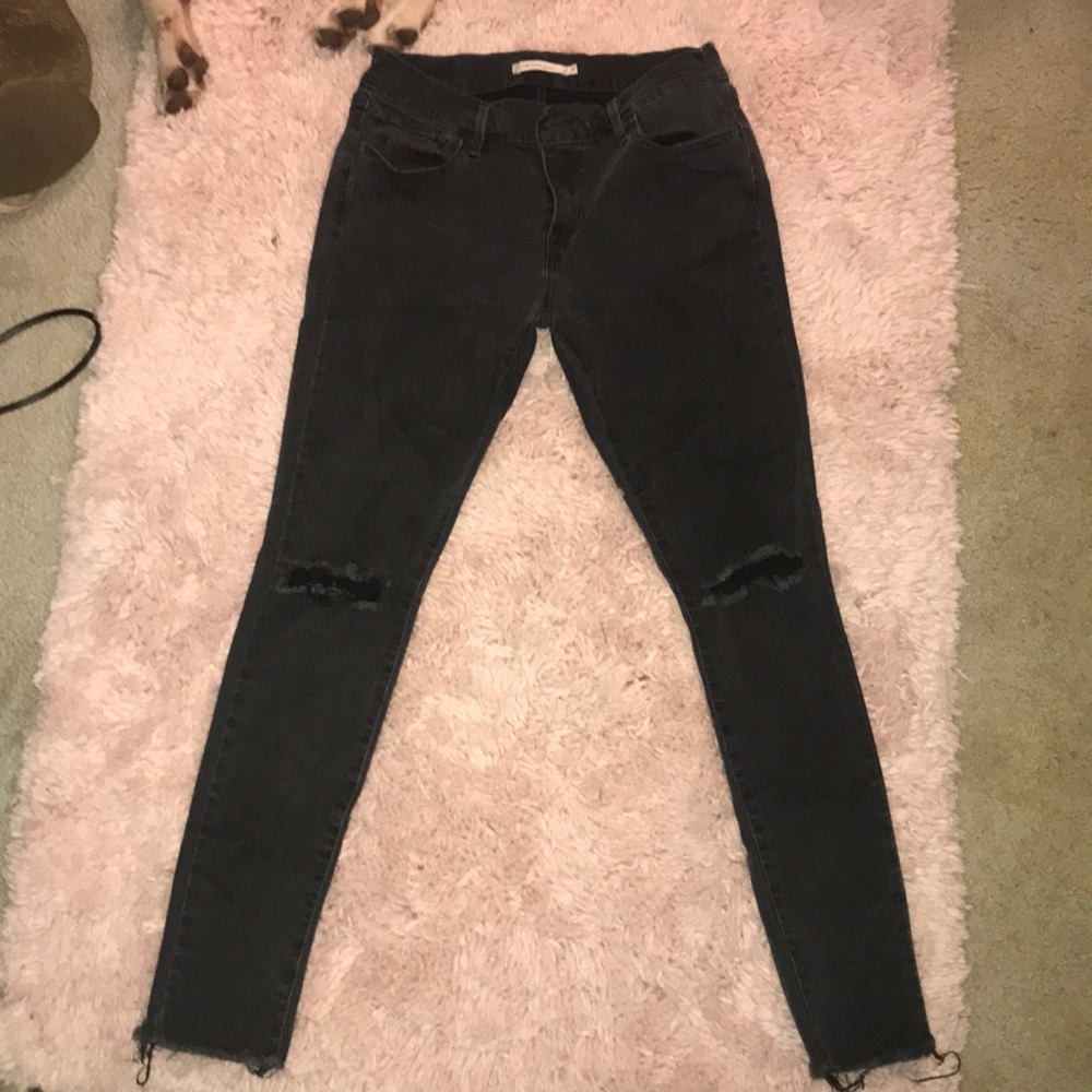 Size 31 black ripped jeans